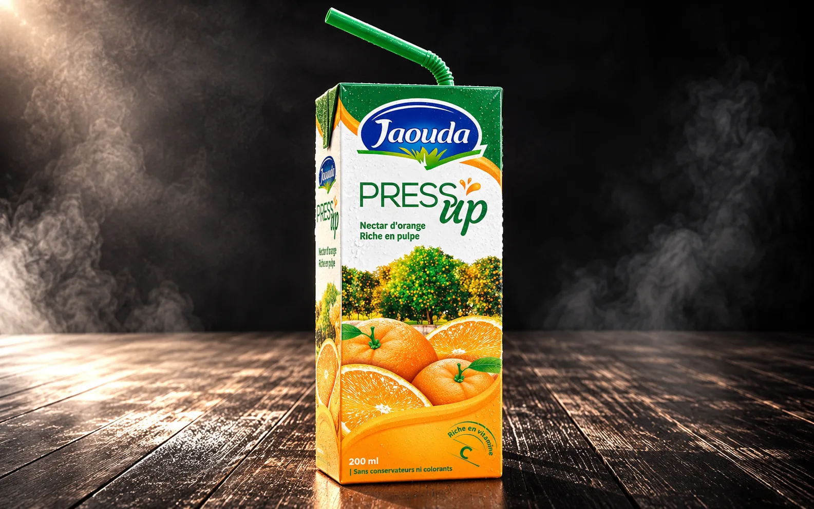 Jaouda Press Up orange nectar carton packaging design